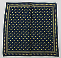 Suit, (a) cotton, synthetic; (b) cotton, synthetic, metal; (c) silk; (d) silk, leather, metal; (e) cotton; (f, g) metal, enamel; (h) silk; (i, j) cotton; (k, l) leather; (m) straw, silk, leather; (n) wood, horn, synthetic., American