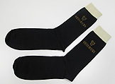Suit, (a) cotton, synthetic; (b) cotton, synthetic, metal; (c) silk; (d) silk, leather, metal; (e) cotton; (f, g) metal, enamel; (h) silk; (i, j) cotton; (k, l) leather; (m) straw, silk, leather; (n) wood, horn, synthetic., American