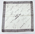 Ensemble, (a) cotton, silk, synthetic; (b) silk; (c) wool, metal; (d) silk, leather, metal; (e) cotton; (f, g) metal, enamel; (h) silk, metal; (i, j) cotton; (k, l) leather; (m) wool, silk, leather., American
