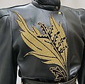 Coat, Claude Montana (French, 1949–2024), leather, synthetic, metal, French