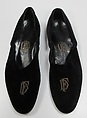 Slippers, silk, British