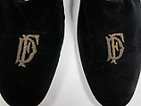 Slippers, silk, British