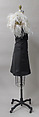 Dress, House of Balenciaga (French, founded 1937), leather, silk, cotton, ostrich feathers, metal, French