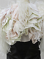 Dress, House of Balenciaga (French, founded 1937), leather, silk, cotton, ostrich feathers, metal, French