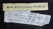 Ensemble, House of Balenciaga (French, founded 1937), silk, metal, French