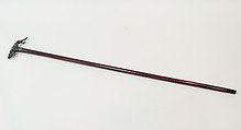 Walking stick, silver, wood, American or European