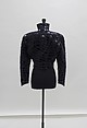 Jacket, Mugler (French, founded 1974), leather, plastic (polyurethane), silk, French