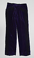 Trousers, House of Dior (French, founded 1946), silk, synthetic, metal, French