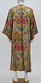 Robe, silk, linen, metal, American