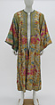 Robe, silk, linen, metal, American
