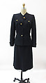 Ensemble, Gilbert Adrian American, wool, silk, metal, American