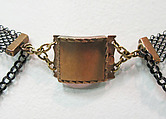 Necklace, iron, gold, German