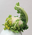 "Cauliflower" headpiece, Deirdre Hawken (British, born Reading, 1945), silk, cotton, synthetic, metal, British