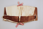 Abdominal Supporter, cotton, linen, silk, metal, bone, probably British
