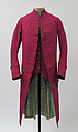 Suit, wool, silk, cotton, probably British