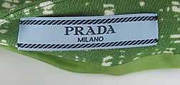 Ensemble, Prada (Italian, founded 1913), (a) linen, cotton, synthetic, (b) linen, cotton, (c) linen, cotton, synthetic, metal, (d, e) leather, synthetic, metal, Italian