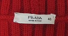 Ensemble, Prada (Italian, founded 1913), (a) wool, synthetic, (b) wool, silk, cotton, metal, (c) leather, metal, (d, e) leather, (f, g) leather, synthetic, metal, (h) leather, silk, metal, (i) leather, metal, Italian