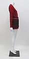 Ensemble, Prada (Italian, founded 1913), (a) wool, synthetic, (b) wool, silk, cotton, metal, (c) leather, metal, (d, e) leather, (f, g) leather, synthetic, metal, (h) leather, silk, metal, (i) leather, metal, Italian