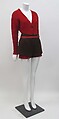 Ensemble, Prada (Italian, founded 1913), (a) wool, synthetic, (b) wool, silk, cotton, metal, (c) leather, metal, (d, e) leather, (f, g) leather, synthetic, metal, (h) leather, silk, metal, (i) leather, metal, Italian