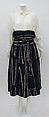 Ensemble, Comme des Garçons (Japanese, founded 1969), linen, synthetic, leather, mother-of-pearl, Japanese