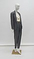Ensemble, Perry Ellis (American, founded 1978), wool, silk, leather, , mother-of-pearl, metal, American