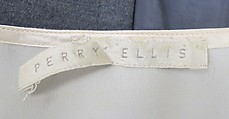 Ensemble, Perry Ellis (American, founded 1978), wool, silk, leather, , mother-of-pearl, metal, American