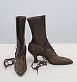 Boots, Julian & Kokenge Company American, leather, cotton, silk, metal, American