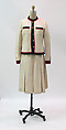 Ensemble, House of Chanel  French, silk, leather, cotton, metal, French