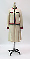 Ensemble, House of Chanel (French, founded 1910), silk, leather, cotton, metal, French
