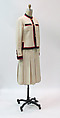 Ensemble, House of Chanel (French, founded 1910), silk, leather, cotton, metal, French