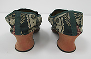 Shoes, silk, metal, British