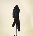 Tailcoat, wool, silk, cotton, wood, probably British