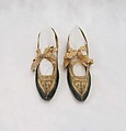 Shoes, silk, leather, linen, French