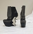 Boots, Alexander McQueen  British, leather, brass, British