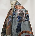 Ensemble, Romeo Gigli (Italian, born 1949), silk, cotton, acetate, nylon, spandex, leather, mother-of-pearl, Italian