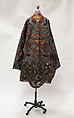 Ensemble, Romeo Gigli (Italian, born 1949), silk, cotton, acetate, nylon, spandex, leather, mother-of-pearl, Italian