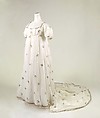 Dress, cotton, silver, probably French
