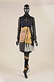 Ensemble, Prada  Italian, wool, silk, synthetic, leather, metal, feathers, Italian