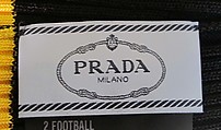 Ensemble, Prada (Italian, founded 1913), wool, silk, synthetic, leather, metal, feathers, Italian