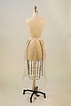 Bustle, metal, cotton, possibly American