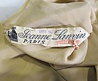 Dress, House of Lanvin (French, founded 1889), silk, metal, French