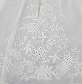 Christening robe, cotton, mother-of-pearl, probably French