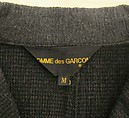 Ensemble, Comme des Garçons (Japanese, founded 1969), (a) wool, nylon, polyurethane, plastic; (b) wool, nylon, polyurethane, Japanese
