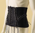 Corset, Jean Paul Gaultier French, leather, cotton, metal, French
