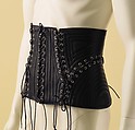 Corset, Jean Paul Gaultier (French, born 1952), leather, cotton, metal, French