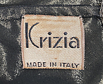 Dress, Krizia (Italian, founded 1954), synthetic fiber, Italian
