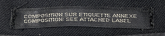 Ensemble, Yohji Yamamoto (Japanese, born Tokyo, 1943), (a) wool, synthetic fiber, cotton, plastic; (b) nylon, (c) wool, synthetic fiber, cotton, Japanese
