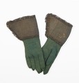 Gauntlets, silk, metal, Russian