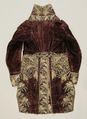 Court ensemble, silk, metallic thread, French