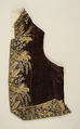 Court ensemble, silk, metallic thread, French